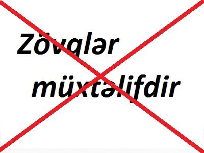 zovqlər muxtəlifdir