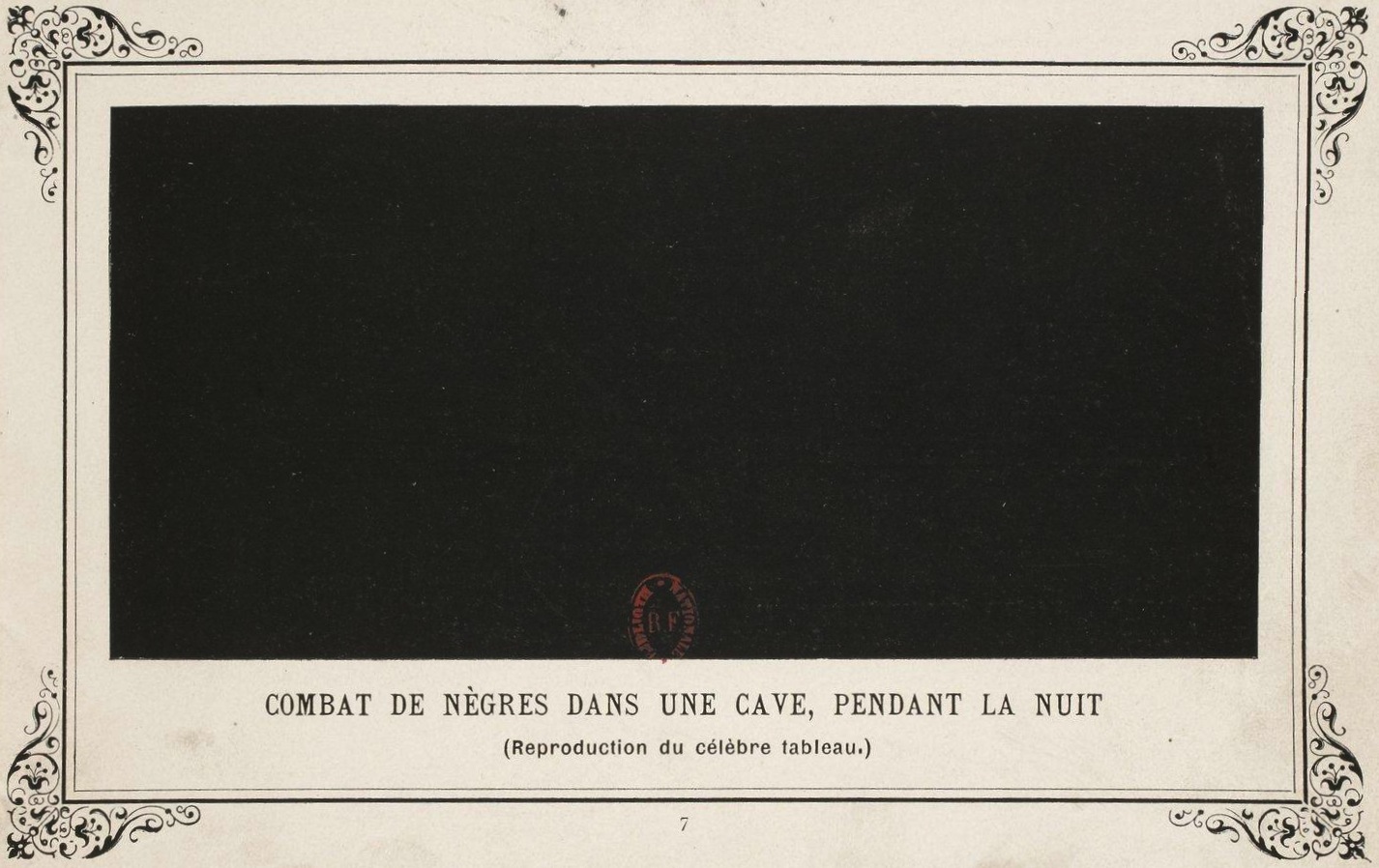 Combate de negros en una cueva, durante la noche