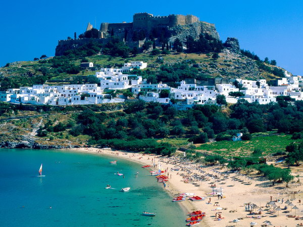 Lindos, Rhodes,Rodos,Yunanistan