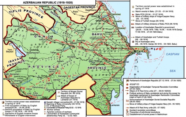 Azərbaycan Demokratik Respublikasının xəritəsi