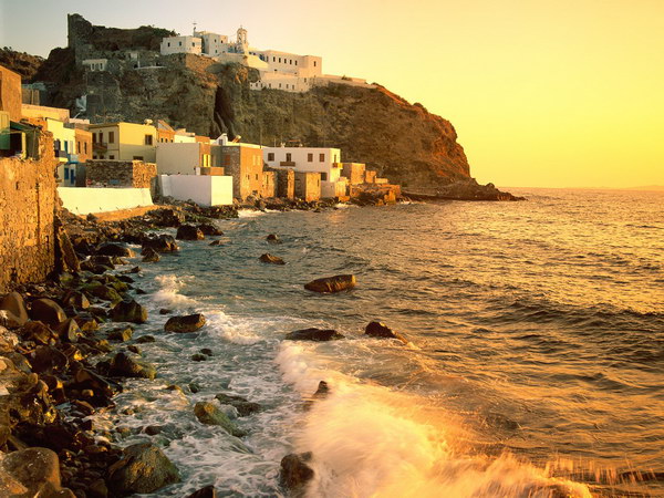 Nisyros, Dodecanese Islands, Yunanistanda dəniz qirağı