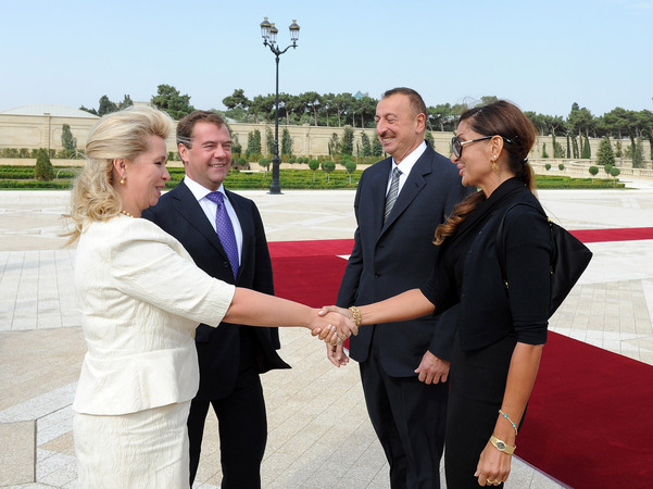 first ladies of Russia and Azerbaijan