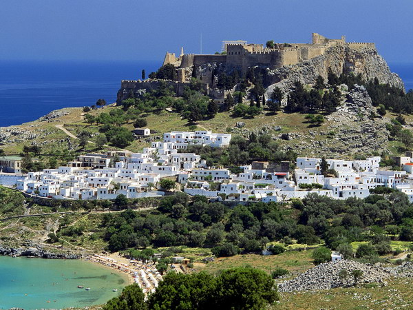 Lindos, Rhodes, Rodos adasi,Yunanistan