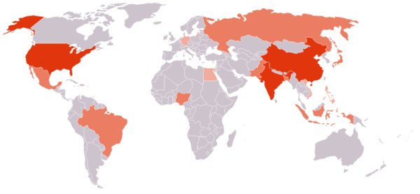 dünya əhalisinin sıxlığı