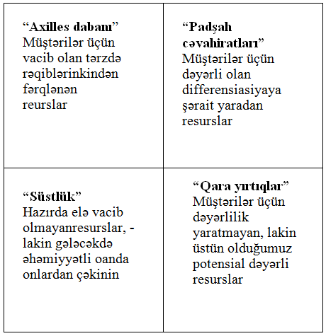 Şəkil 3.11 Reurslar portfeli