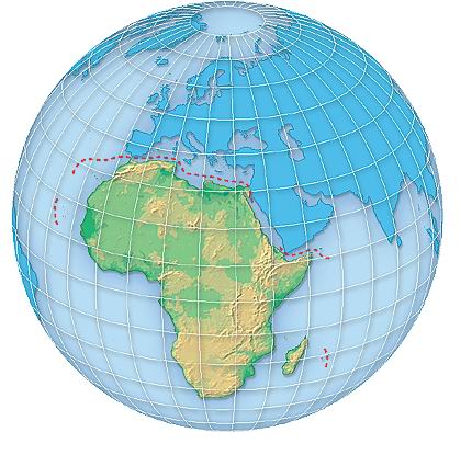 Afrika coğrafi m&ouml;vqeyi