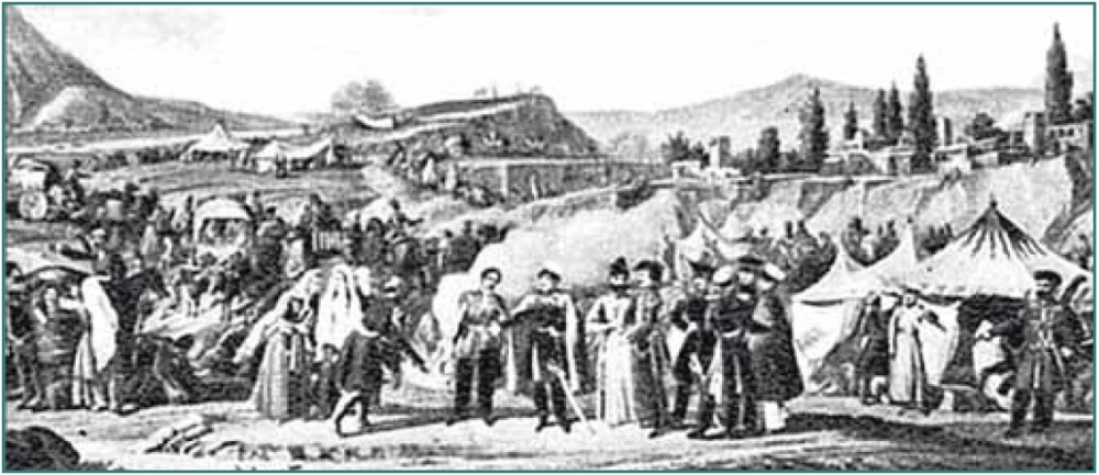 1828-ci ildə ermənilərin k&uuml;tləvi surətdə Şimali Azərbaycan torpaqlarına, o c&uuml;mlədən Qarabağ və İrəvana k&ouml;&ccedil;&uuml;r&uuml;lməsi.