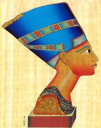 Misir çariçası Nefertiti (Misir fironu Exnatonun xanımı)