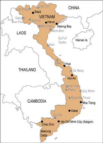 Vyetnam xəritəsi
